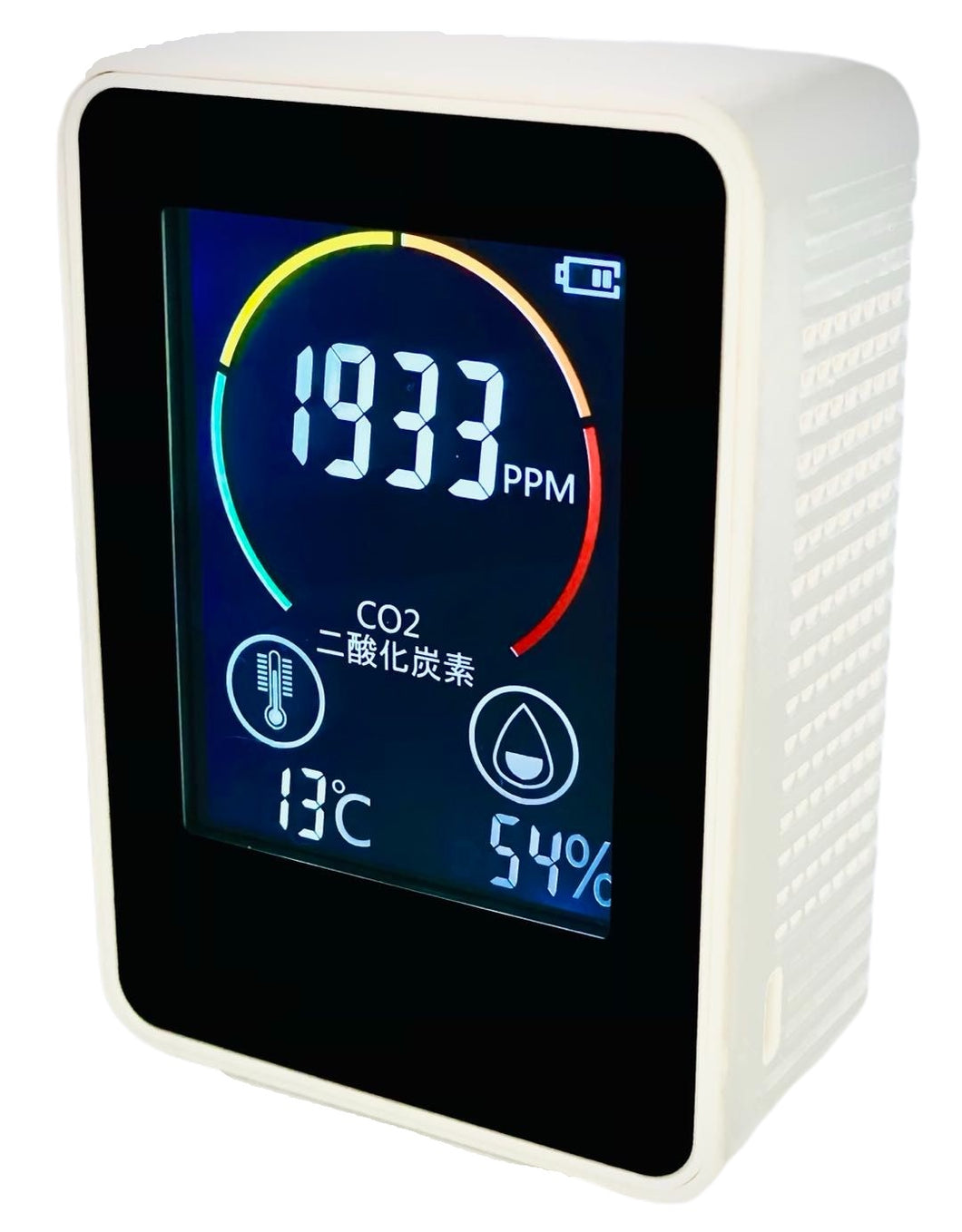 二酸化炭素濃度計 CO2メーター 温度表示 湿度表示 USB充電 換気